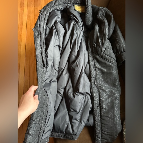 J. Gallery Black Vintage Long Puffer Coat W Duck Down. Has Zipper & Buttons SZ S - Picture 6 of 16
